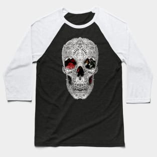 Lace Skull 2 Light Baseball T-Shirt